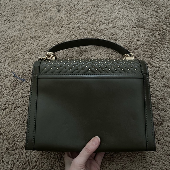 Michael Kors Whitney Green Studded Shoulder Bag - Picture 4 of 4